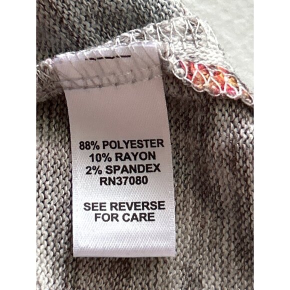 EST. 1846 18/20W Floral Print Heather Gray 3/4 Sleeve Tunic Top Bell Sleeves - Picture 8 of 9